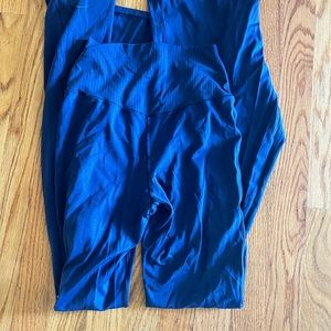 Aerie flare cross over blue leggings
